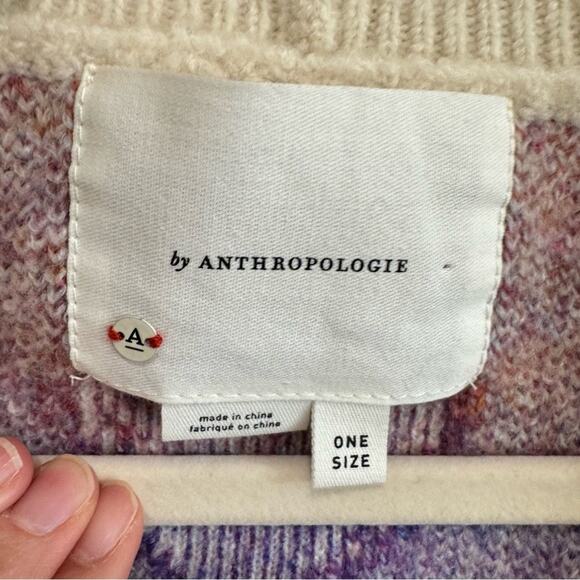 By Anthropologie Heart Cardigan Sweater Women's One Size Loungewear Cozy Boho - Picture 6 of 10